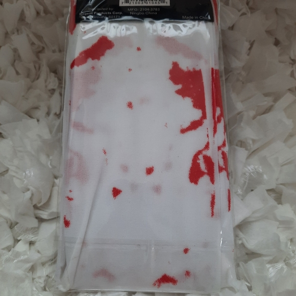Horror Blood Stain Print White Thigh High Stockings NWOT OSFM - Picture 14 of 16